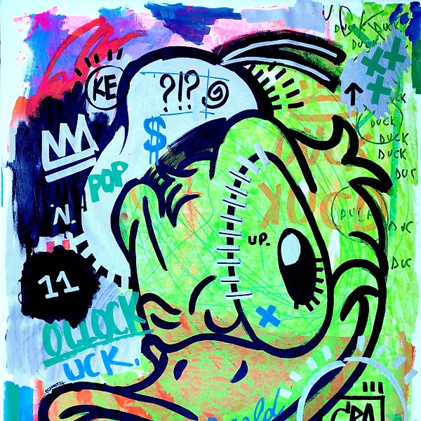 Œuvre Pop Art « Donald » exposée au gîte-galerie Cit'Art à Namur