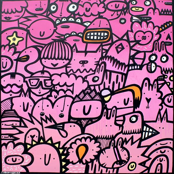 Œuvre Pop Art « Kev Munday 1 » exposée au gîte-galerie Cit'Art à Namur