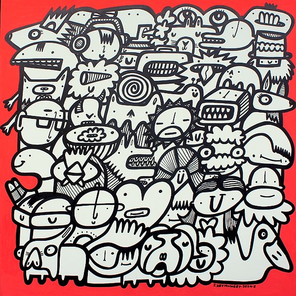 Œuvre Pop Art « Kev Munday 2 » exposée au gîte-galerie Cit'Art à Namur