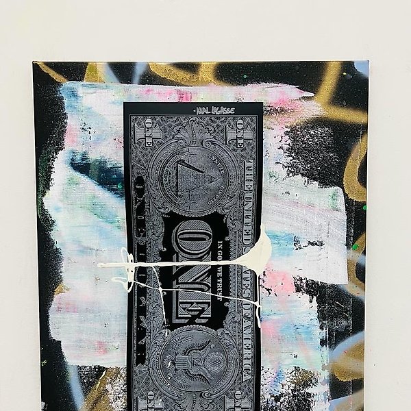 Œuvre Pop Art « one dollar » exposée au gîte-galerie Cit'Art à Namur